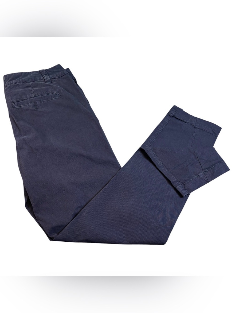 Anthropologie Navy Chino Pants Women’s Size 25 Slim Straight Crop Trousers